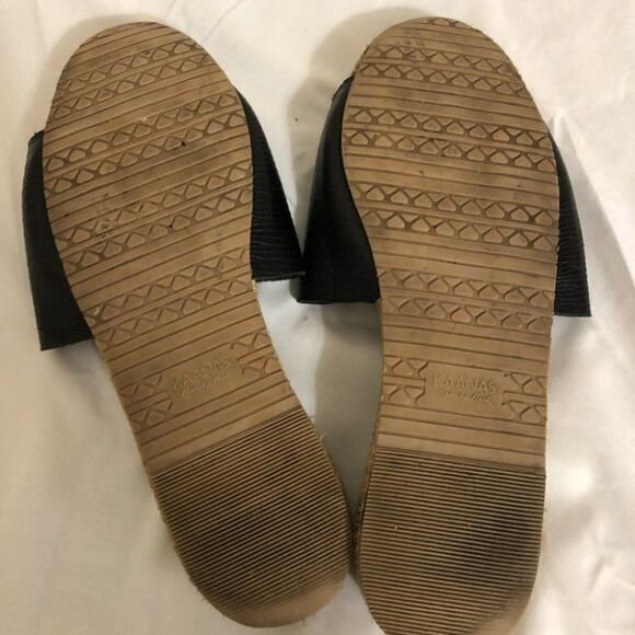 Kaanas embossed leather slide espadrille sandals - Picture 10 of 12